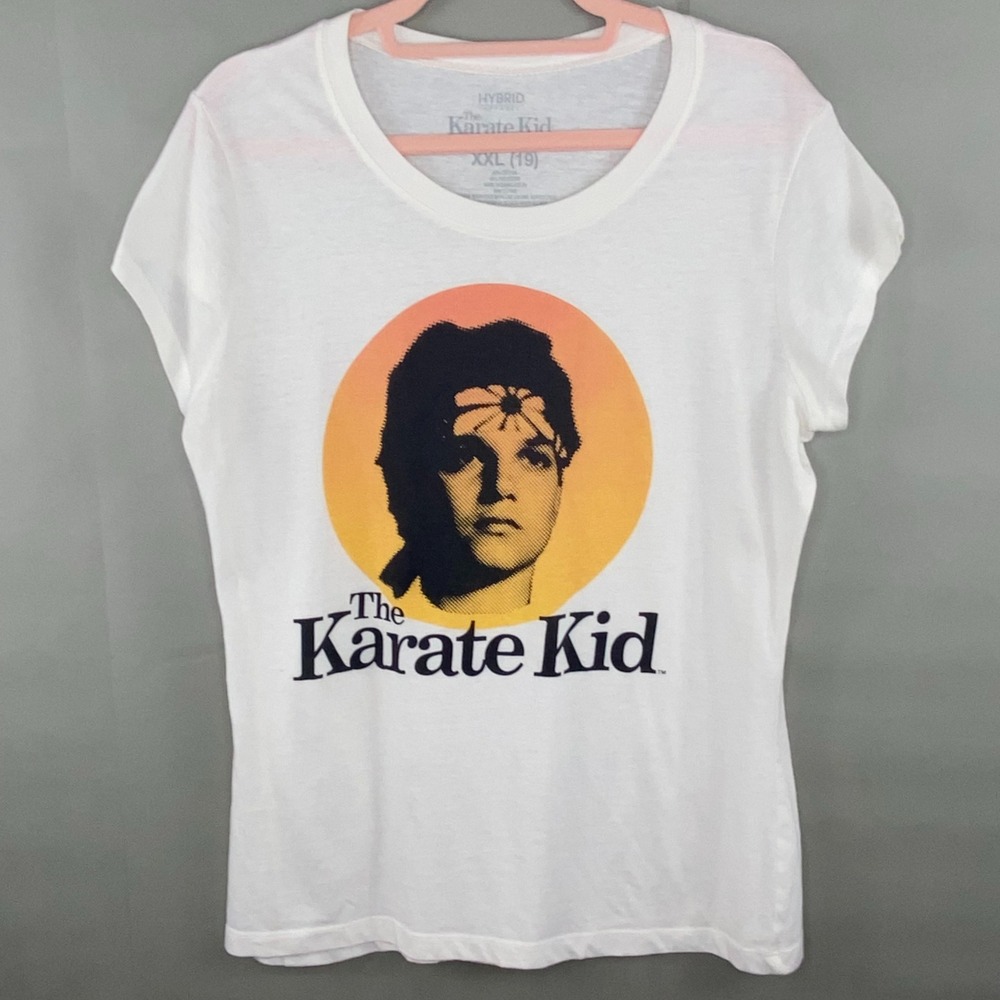 Hybrid Apparel The Karate Kid Graphic Tee Womens XXL White Short‎ Sleeve Y2K